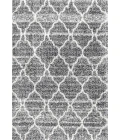 Susa Ogee Moroccan Trellis Shag Light Grey/Ivory 5 ft. x 8 ft. Area Rug