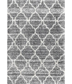 Jonathany Malibu Shag MBS100A Light Grey/Ivory Area Rug 5 ft. 3 in. X 7 ft. 7 in. Rectangle
