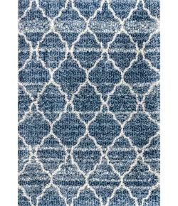 Jonathany Malibu Shag MBS100B Indigo Blue/Ivory Area Rug 3 ft. X 5 ft. Rectangle