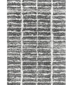 Jonathany Malibu Shag MBS101A Grey/Ivory Area Rug 3 ft. X 5 ft. Rectangle
