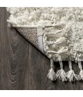 Mercer Shag Plush Tassel White 5 ft. x 8 ft. Area Rug