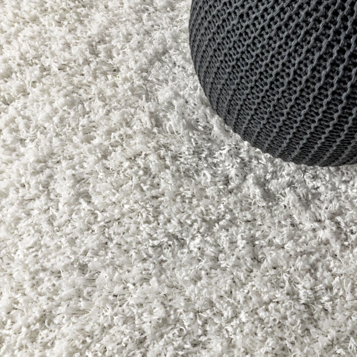 Mercer Shag Plush Tassel White 5 ft. x 8 ft. Area Rug