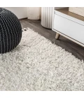 Mercer Shag Plush Tassel White 5 ft. x 8 ft. Area Rug