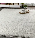 Mercer Shag Plush Tassel White 5 ft. x 8 ft. Area Rug