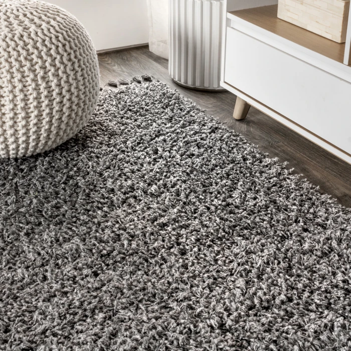 Mercer Shag Plush Tassel Charcoal 5 ft. x 8 ft. Area Rug