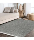 Mercer Shag Plush Tassel Charcoal 4 ft. x 6 ft. Area Rug
