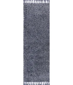 Jonathany Mercer Shag MCR100C Denim Blue Area Rug 2 ft. 3 in. X 8 ft. Runner