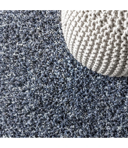 Mercer Shag Plush Tassel Denim Blue 5 ft. x 8 ft. Area Rug