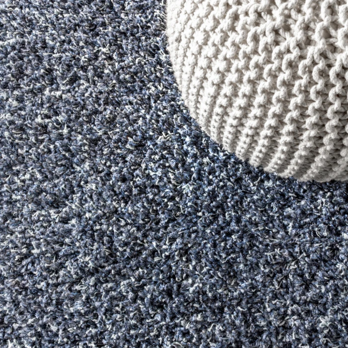 Mercer Shag Plush Tassel Denim Blue 2 ft. x 8 ft. Runner Rug