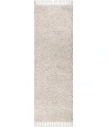 Mercer Shag Plush Tassel Cream 2 ft. x 8 ft. Runner Rug