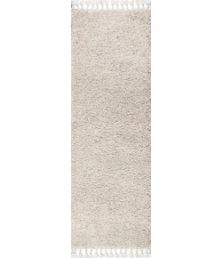 Jonathany Mercer Shag MCR100D Cream Area Rug 2 ft. 3 in. X 8 ft. Runner