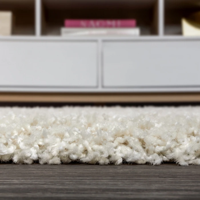 Mercer Shag Plush Tassel Cream 2 ft. x 8 ft. Runner Rug