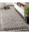 Mercer Shag Plush Tassel Grey 2 ft. x 8 ft. Runner Rug