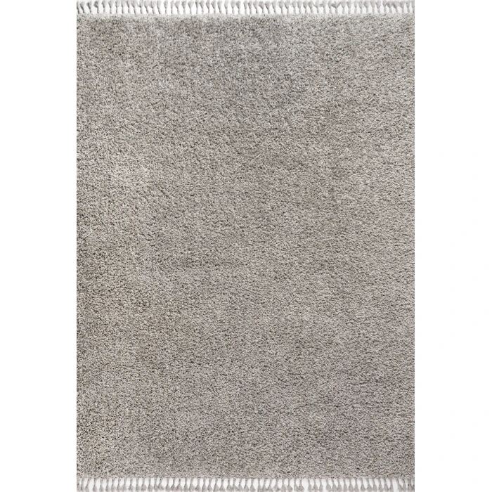 Mercer Shag Plush Tassel Grey 5 ft. x 8 ft. Area Rug