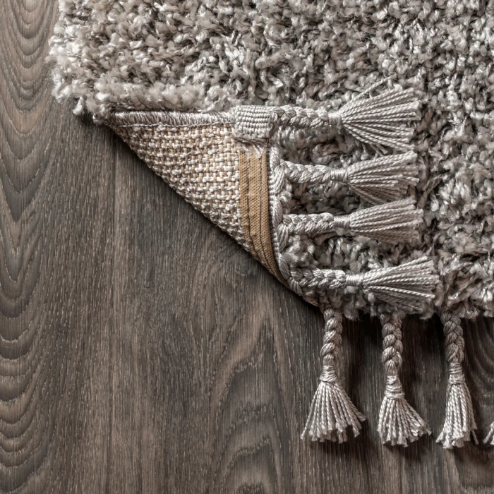 Mercer Shag Plush Tassel Grey 2 ft. x 8 ft. Runner Rug