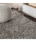 Mercer Shag Plush Tassel Grey 5 ft. x 8 ft. Area Rug