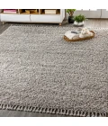 Mercer Shag Plush Tassel Grey 5 ft. x 8 ft. Area Rug