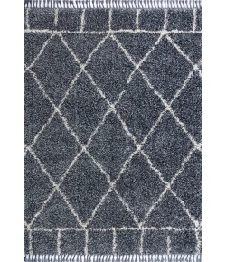 Jonathany Mercer Shag MCR101A Blue/Cream Area Rug 5 ft. 3 in. X 7 ft. 6 in. Rectangle