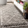 Jonathany Mercer Shag MCR101C Grey/Ivory Area Rug 2 ft. 3 in. X 8 ft. Runner