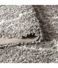 Mercer Shag Plush Tassel Moroccan Geometric Trellis Grey/Ivory 4 ft. x 6 ft. Area Rug