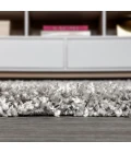 Mercer Shag Plush Tassel Moroccan Geometric Trellis Grey/Ivory 2 ft. x 8 ft. Runner Rug