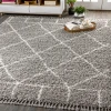 Jonathany Mercer Shag MCR101C Grey/Ivory Area Rug 5 ft. 3 in. X 7 ft. 6 in. Rectangle