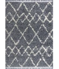 Mercer Shag Plush Tassel Moroccan Tribal Geometric Trellis Blue/Cream 5 ft. x 8 ft. Area Rug