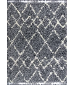 Jonathany Mercer Shag MCR102A Blue/Cream Area Rug 5 ft. 3 in. X 7 ft. 6 in. Rectangle