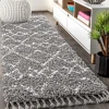 Jonathany Mercer Shag MCR102C Grey/Ivory Area Rug 2 ft. 3 in. X 8 ft. Runner