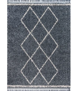 Jonathany Mercer Shag MCR103A Denim Blue/Cream Area Rug 5 ft. 3 in. X 7 ft. 6 in. Rectangle