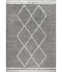 Jonathany Mercer Shag MCR103C Grey/Cream Area Rug 4 ft. X 6 ft. Rectangle