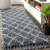 Jonathany Mercer Shag MCR104A Denim Blue/Cream Area Rug 2 ft. 3 in. X 8 ft. Runner