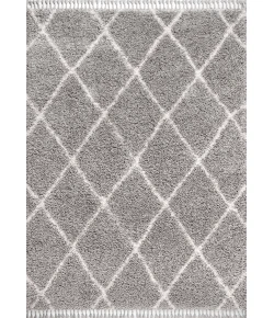 Jonathany Mercer Shag MCR104C Grey/Cream Area Rug 3 ft. 1 in. X 5 ft. Rectangle