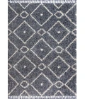 Mercer Shag Plush Tassel Moroccan Diamond Denim Blue/Cream 3 ft. x 5 ft. Area Rug