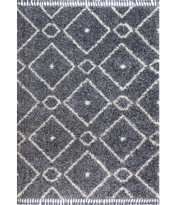 Jonathany Mercer Shag MCR105A Denim Blue/Cream Area Rug 4 ft. X 6 ft. Rectangle