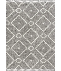 Jonathany Mercer Shag MCR105C Grey/Cream Area Rug 3 ft. 1 in. X 5 ft. Rectangle