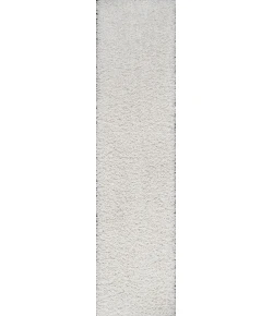 Jonathany Mercer Shag MCR106A White Area Rug 2 ft. 3 in. X 8 ft. Runner