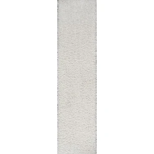 Mercer Shag Plush White 2 ft. x 8 ft. Runner Rug