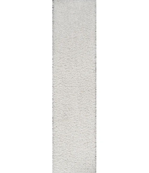 Mercer Shag Plush White 2 ft. x 8 ft. Runner Rug