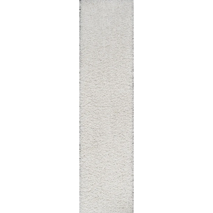 Mercer Shag Plush White 2 ft. x 8 ft. Runner Rug