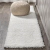 Jonathany Mercer Shag MCR106A White Area Rug 2 ft. 3 in. X 8 ft. Runner