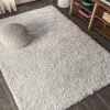 Jonathany Mercer Shag MCR106A White Area Rug 5 ft. 3 in. X 7 ft. 6 in. Rectangle