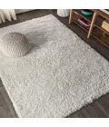 Mercer Shag Plush White 5 ft. x 8 ft. Area Rug