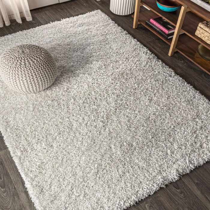 Mercer Shag Plush White 3 ft. x 5 ft. Area Rug