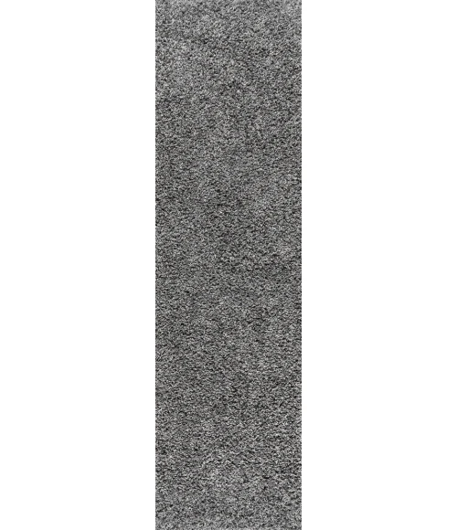 Mercer Shag Plush Charcoal 2 ft. x 8 ft. Runner Rug