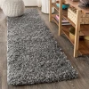 Jonathany Mercer Shag MCR106B Charcoal Area Rug 2 ft. 3 in. X 8 ft. Runner