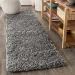 Jonathany Mercer Shag MCR106B Charcoal Area Rug 2 ft. 3 in. X 8 ft. Runner