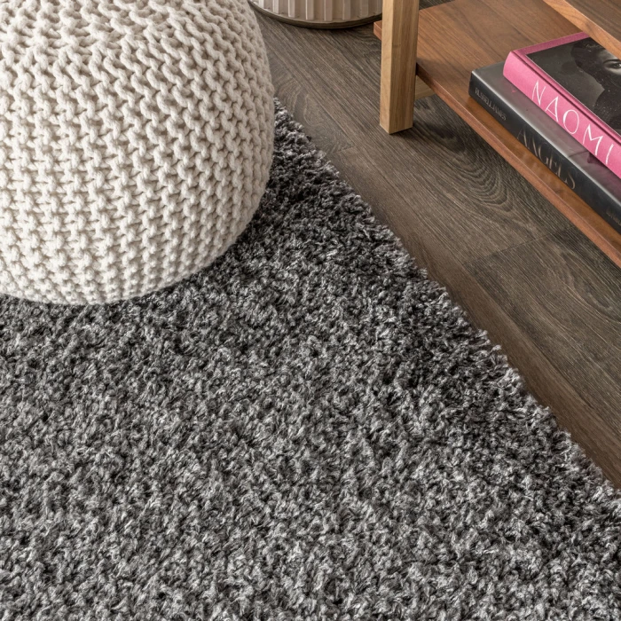 Mercer Shag Plush Charcoal 4 ft. x 6 ft. Area Rug