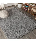 Mercer Shag Plush Charcoal 3 ft. x 5 ft. Area Rug