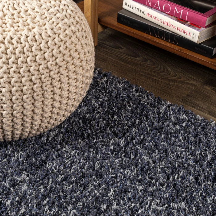 Mercer Shag Plush Denim Blue 4 ft. x 6 ft. Area Rug